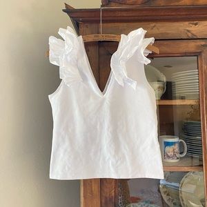 Zara Trafaluc Spring-Summer Ruffle-Sleeved Top